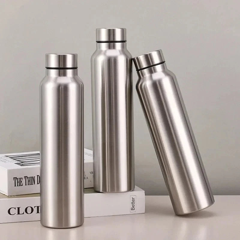1000ml Stainless Steel Sports Water Bottle Metal Flask Gym Camping Drinkware