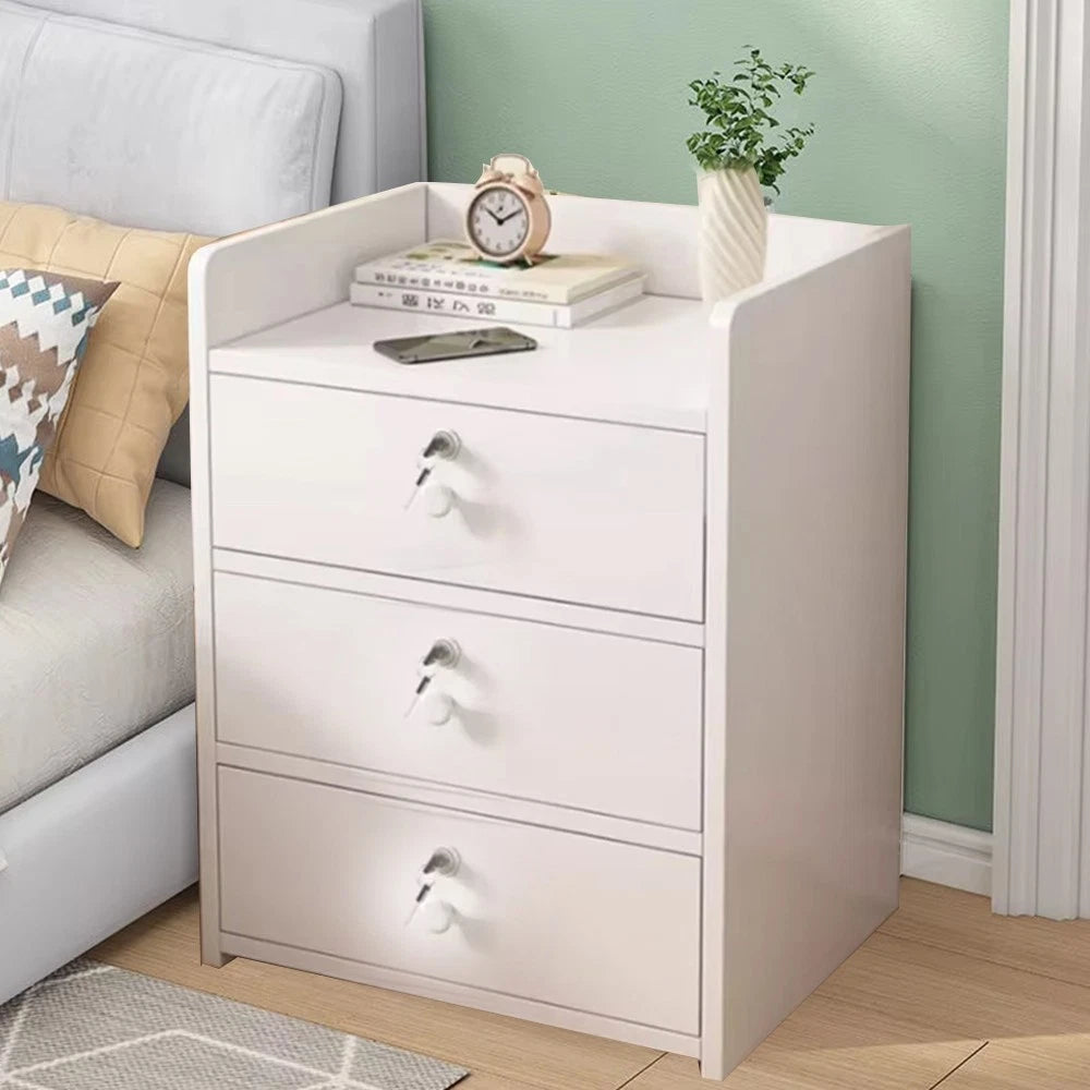 3 Drawer Wooden Bedroom Bedside Cabinet Furniture Storage Nightstand Side Table