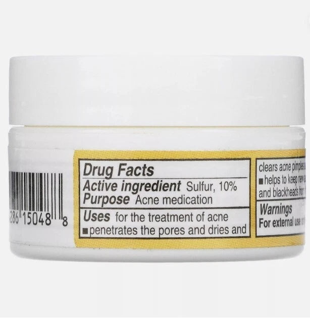 De La Cruz Sulfur Ointment 10% Anti Acne Spot Treatment Maximum Strength 6g