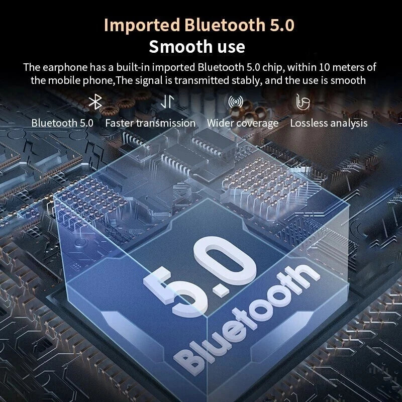 TWS Wireless Bluetooth Earphones Headphones Sports Ear Hook Running Bass Earbuds