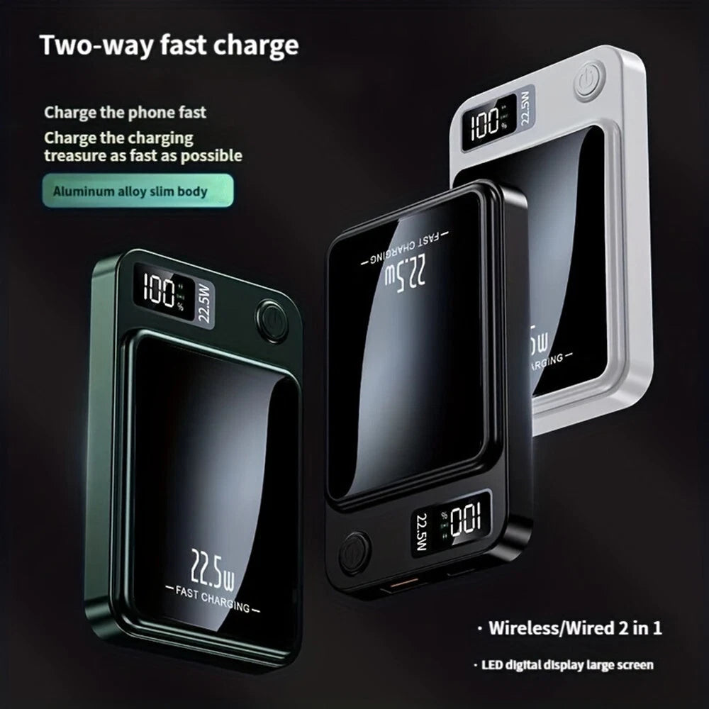 3000000mAh Power Bank Magnetic Battery Pack Wireless Charger for iPhone 15/14/13