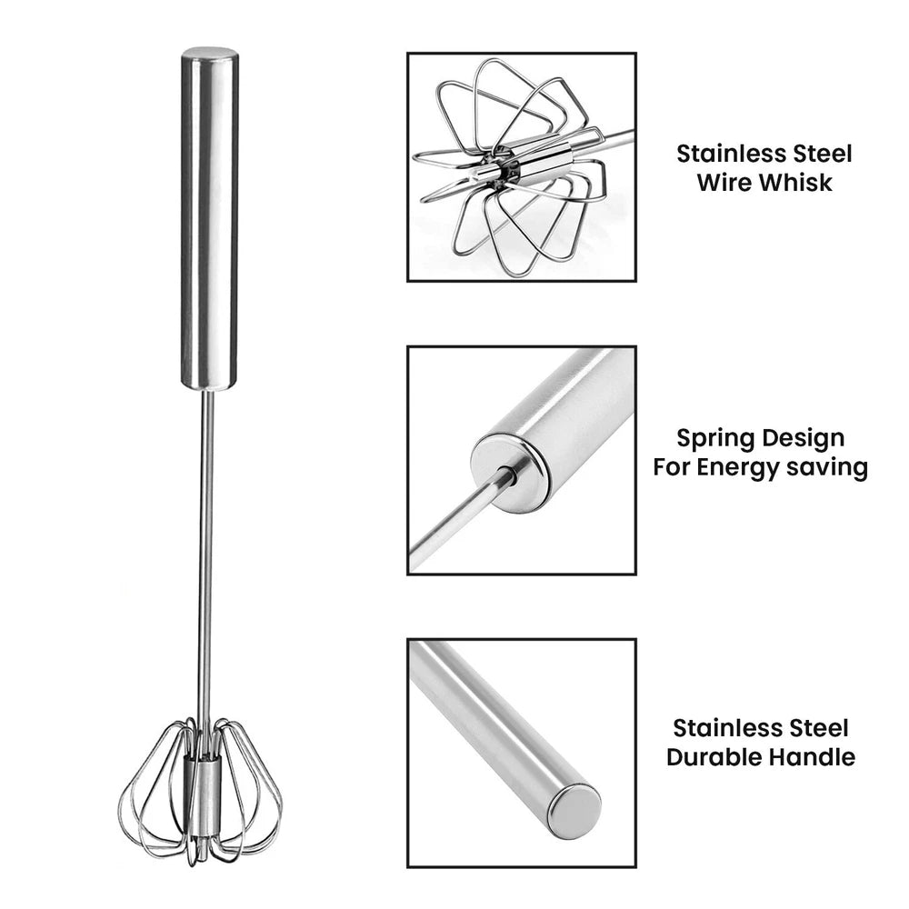 AEX Egg whisk Beater shaker Mini Hand Push Beater Milk Drink Mixer Kitchen Tool