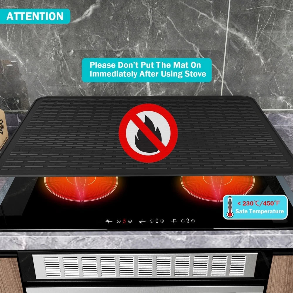 Extra Large Silicone Draining Mat Heat-Resistant Non-Slip For Kitchen Counter