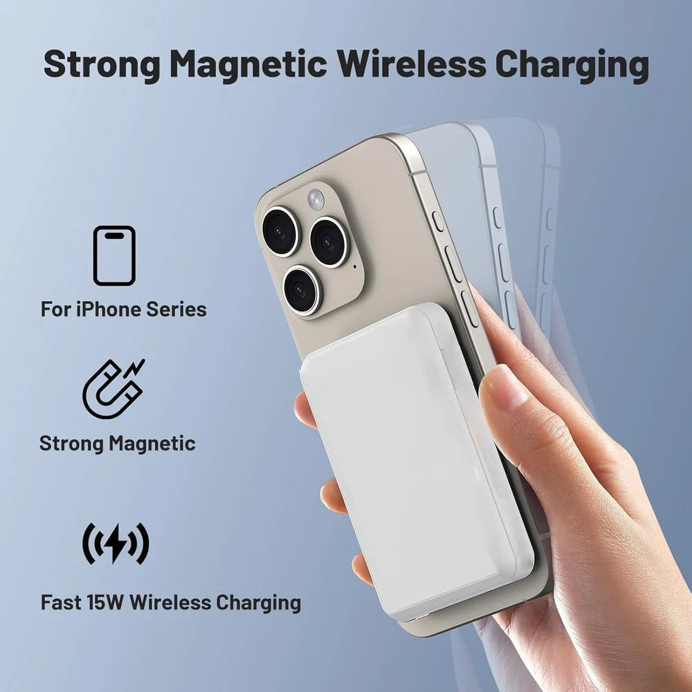 900000mAh Power Bank Magnetic Battery Pack Wireless Charger for iPhone 16/15/14