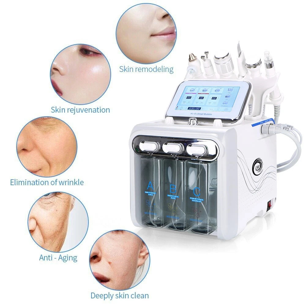 6/7 in1 Hydra Water Facial Cleaner Aqua Peel Hydro Dermabrasion Beauty Machine