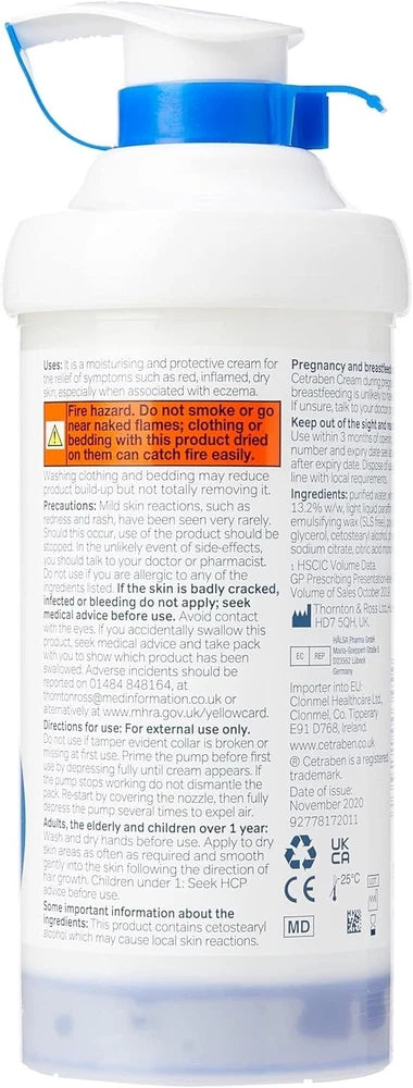Cetraben Emollient Cream Relieves Dry Skin Eczema 500g