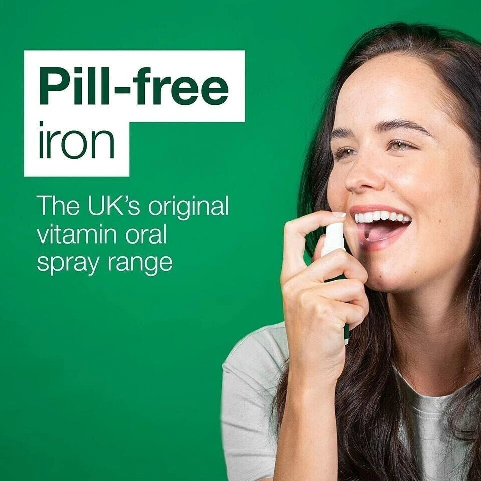 BetterYou Iron 10 Daily Oral Spray 25ml Pill-free Iron Supplement Immune System.
