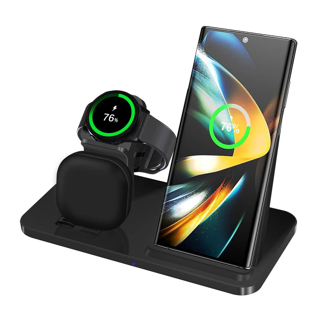 3in1 Fast Wireless Charger Dock Station For Samsung Galaxy S25 S24 Watch 7 6 5 4