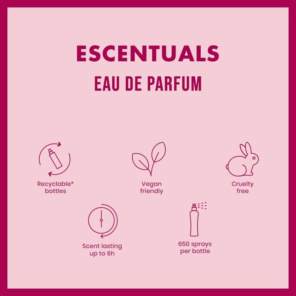 Escentuals Peony Perfume for Women, Eau de Parfum 100ml