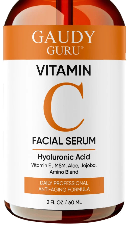 100% PURE VITAMIN C SERUM FOR FACE, Anti Aging Serum with Hyaluronic Acid (2 OZ)