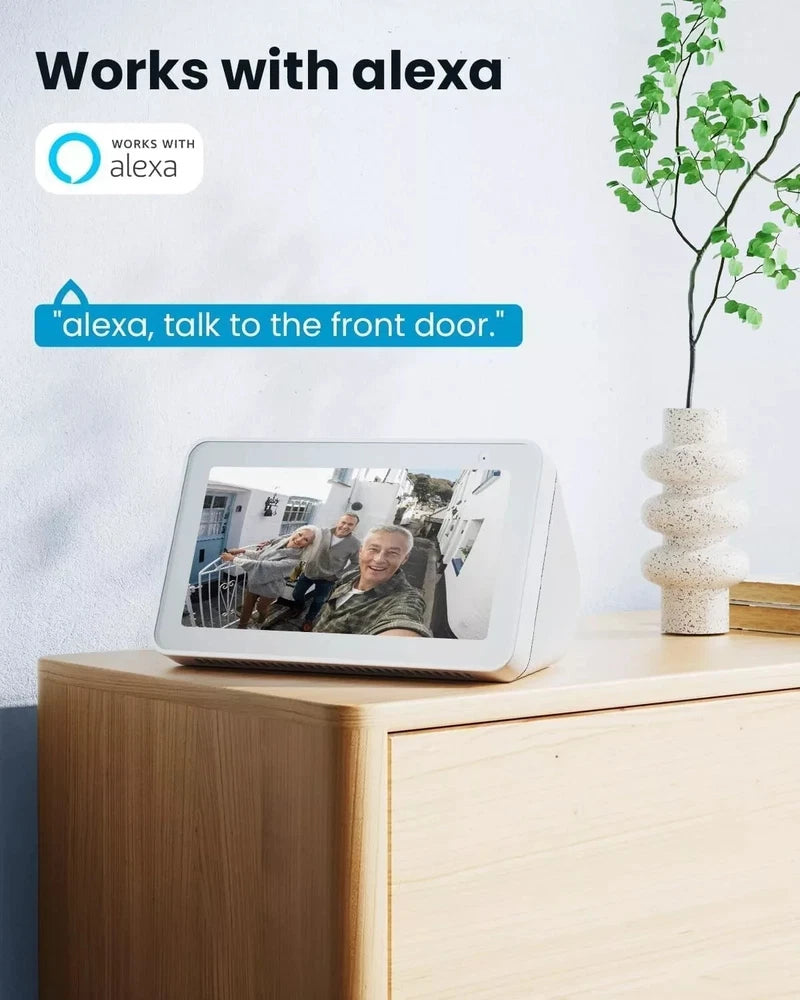 Wireless Smart Home Video Doorbell Camera, Indoor Chime WiFi Doorbell 2way Audio