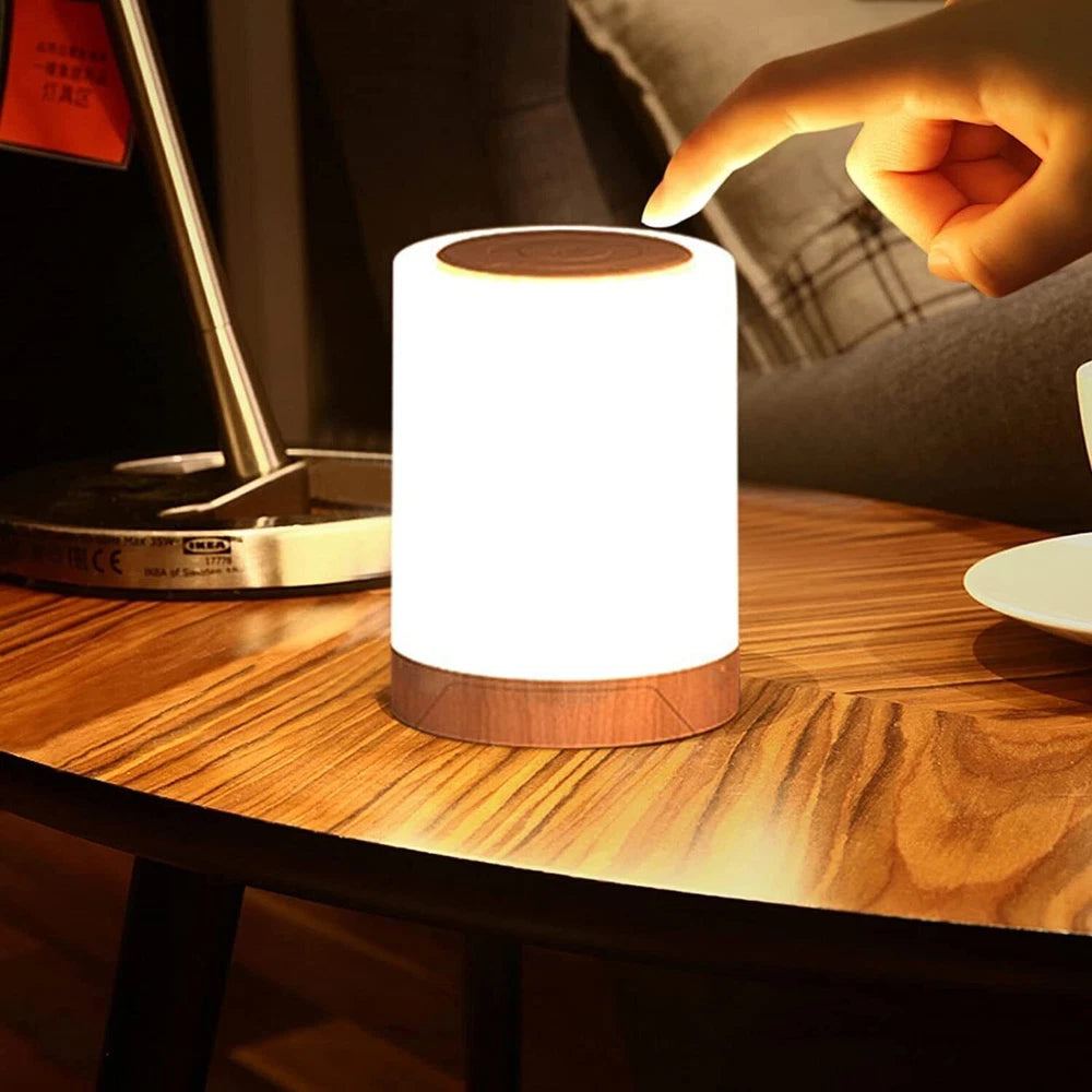 Wireless Touch Sensor Night Light Hallway/Bedside Desk Table LED Dimmable Lamp