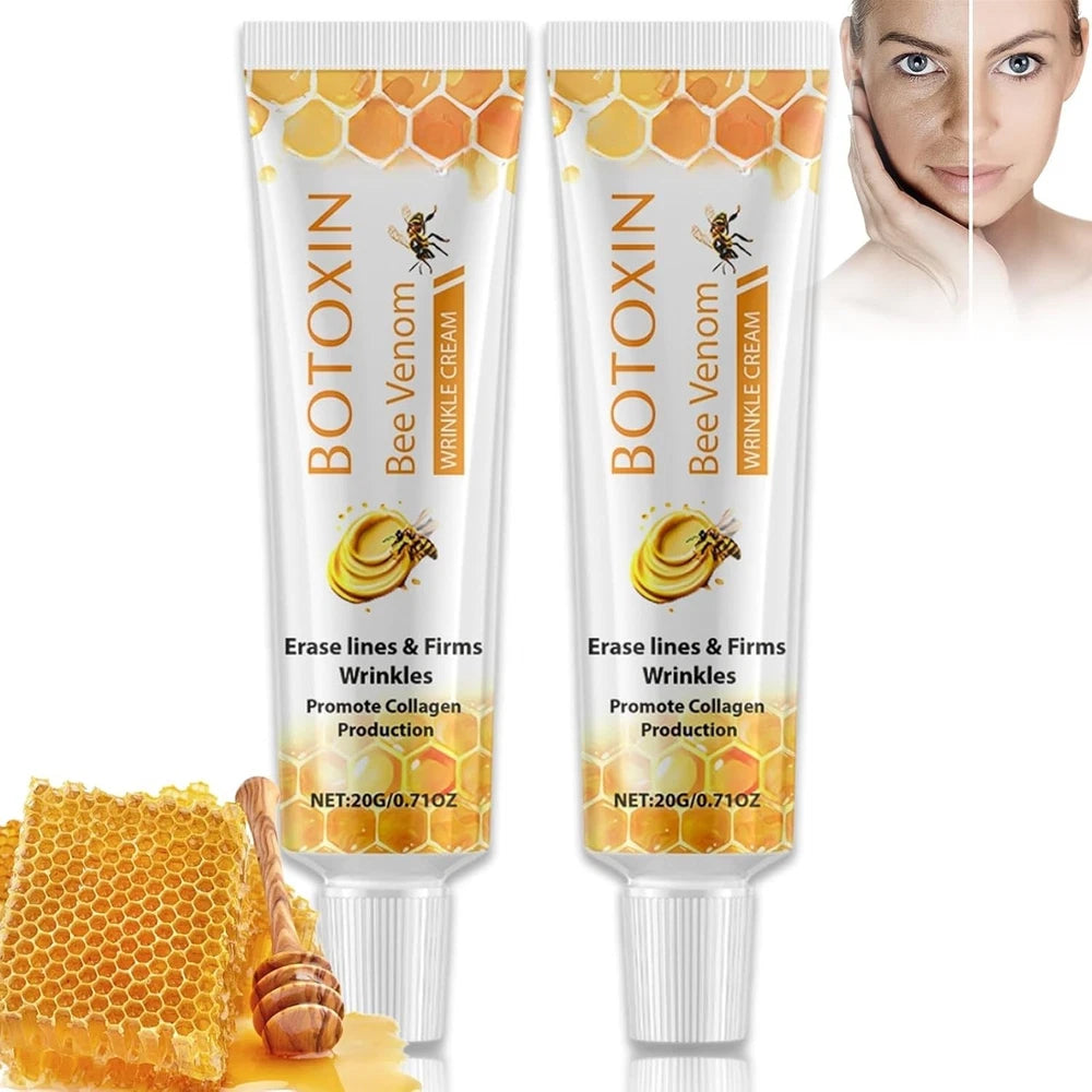 2PCS Bee Venom Cream,Bee Venom Wrinkle Removal Cream,Anti Wrinkle Firming Multi