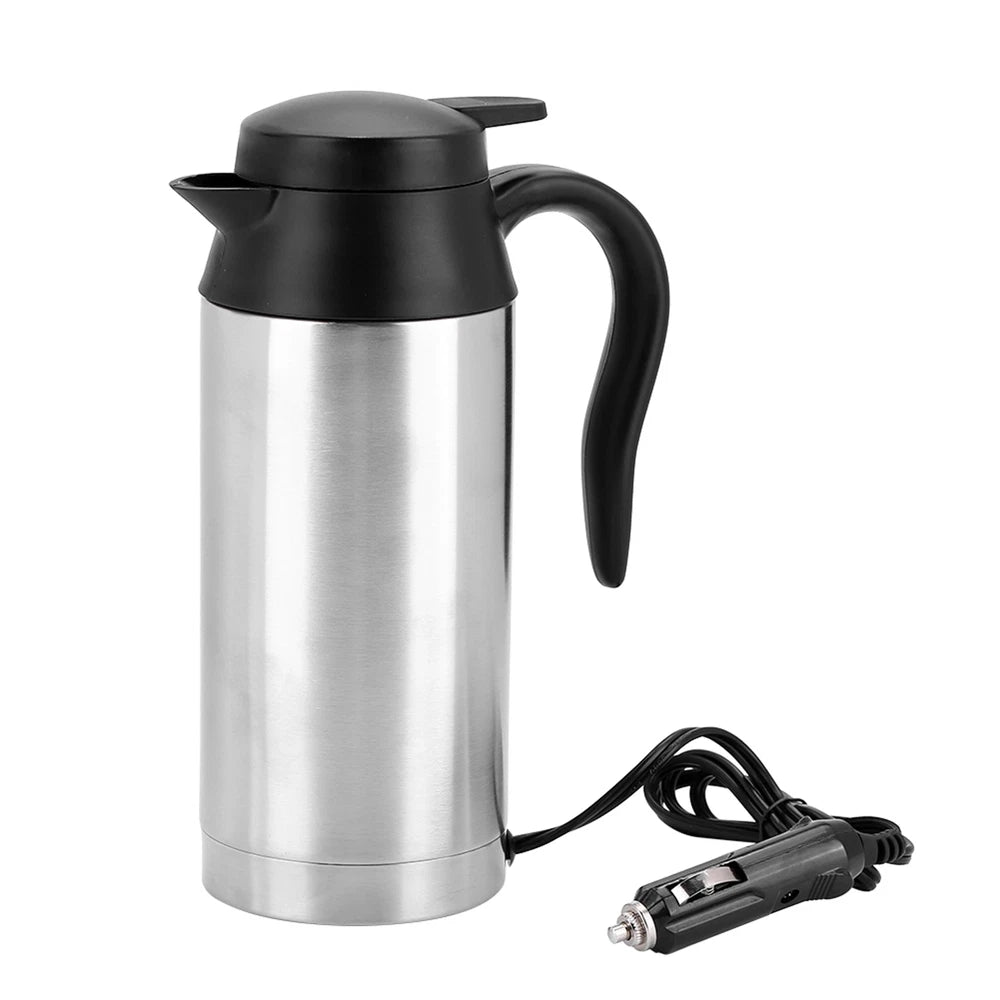 24V Electric Car Kettle Travel Camping Caravan Boiling Water Socket Tea Coffee