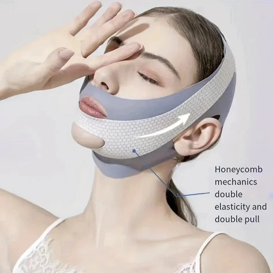 Face Slimming V-Line Lift Mask | Double Chin Reducer | Adjustable Strap Band