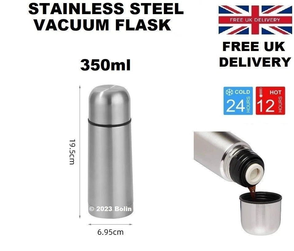 1L Stainless Steel Water Flask Vacuum Insulated Lid Cup Tea Coffee thermos sport