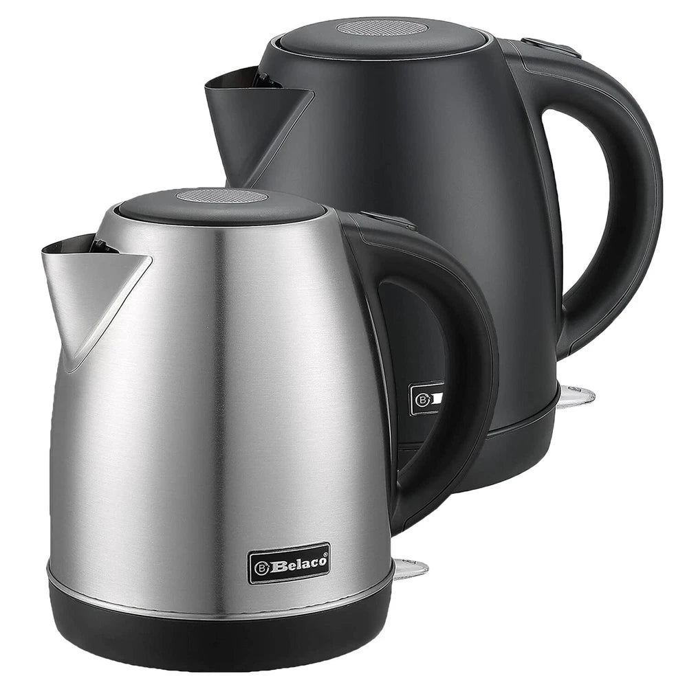 Belaco Electric Kettle Stainless Steel 1.7L,  2200w Fast Boil Cordless 360°