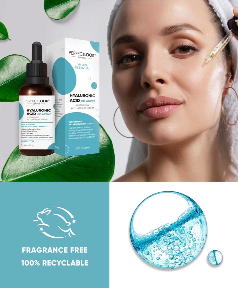 Hyaluronic Acid Serum 5% for Face with Vitamin B5 97.6% Natural Ingredients 30ml