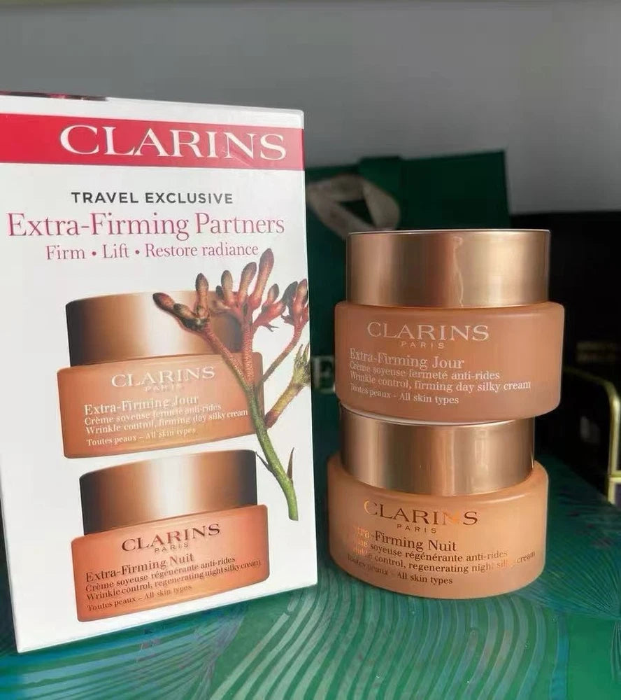 New Clarins Extra Firming Day & Night Partners Firm Lift 50ml x2