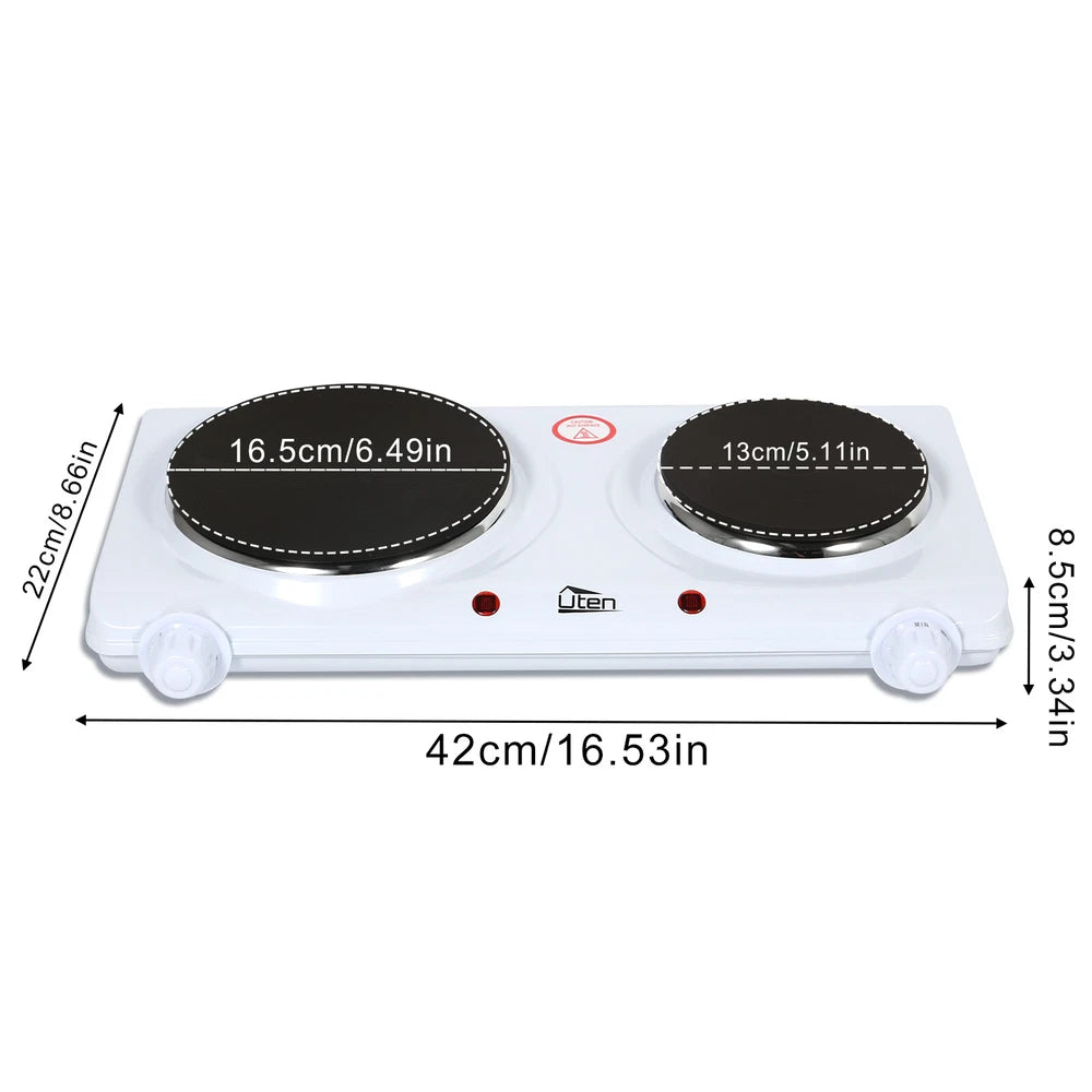New Electric Hot Plate Portable Single Double Table Top Cooker Kitchen Hob Stove