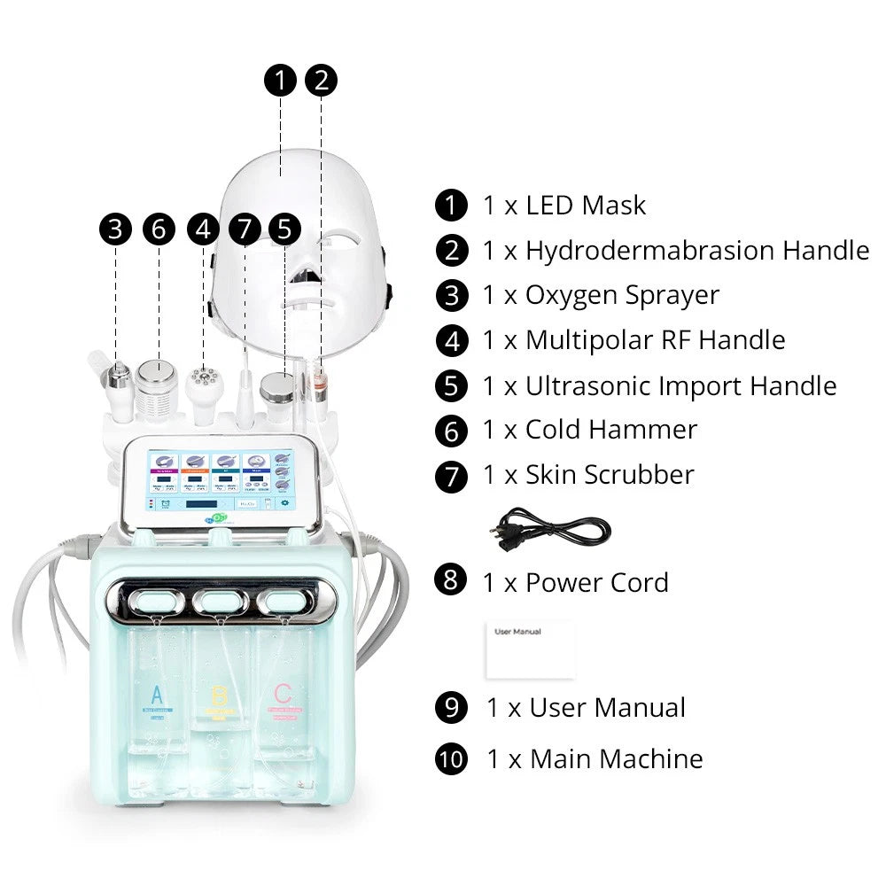 6/7 in 1 Hydra Water Facial Cleaner Aqua Peel Hydro Dermabrasion Beauty Machine