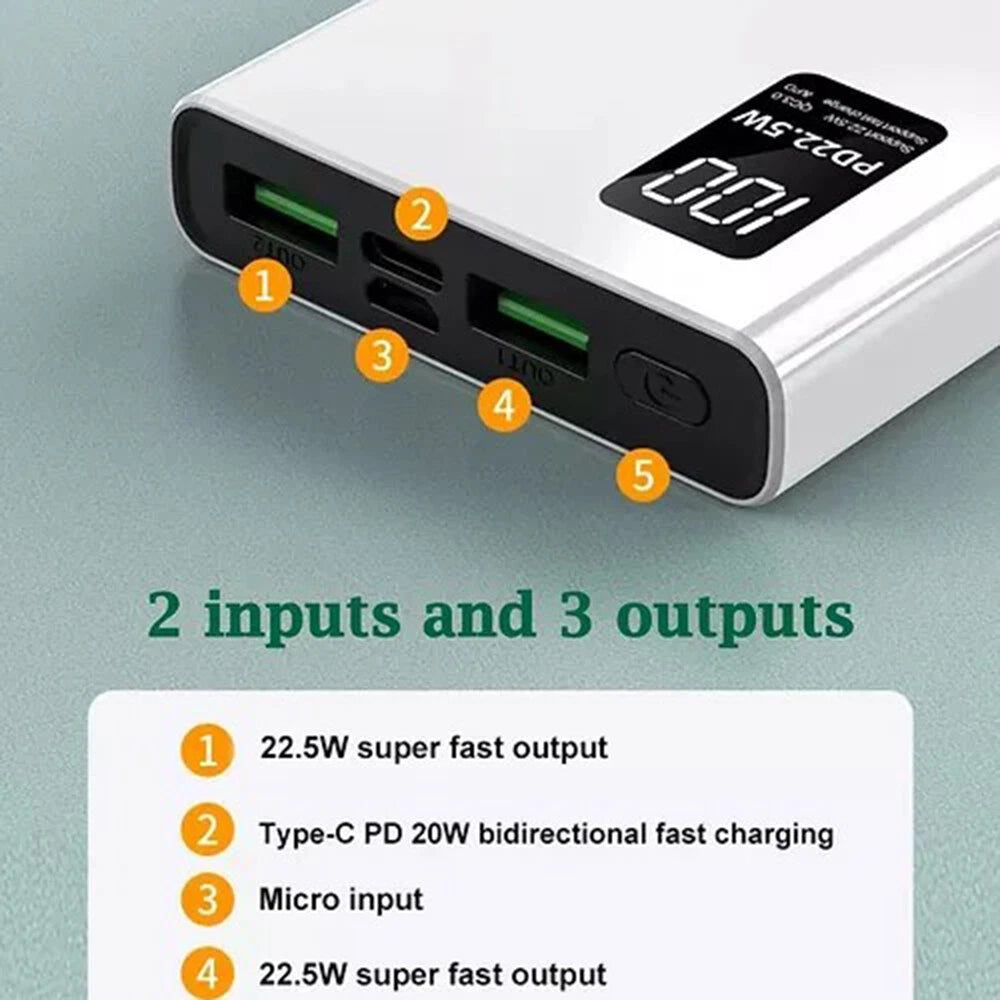 Portable Power Bank Battery Pack 9000000mAh Fast Charge Powerbank For Samsung