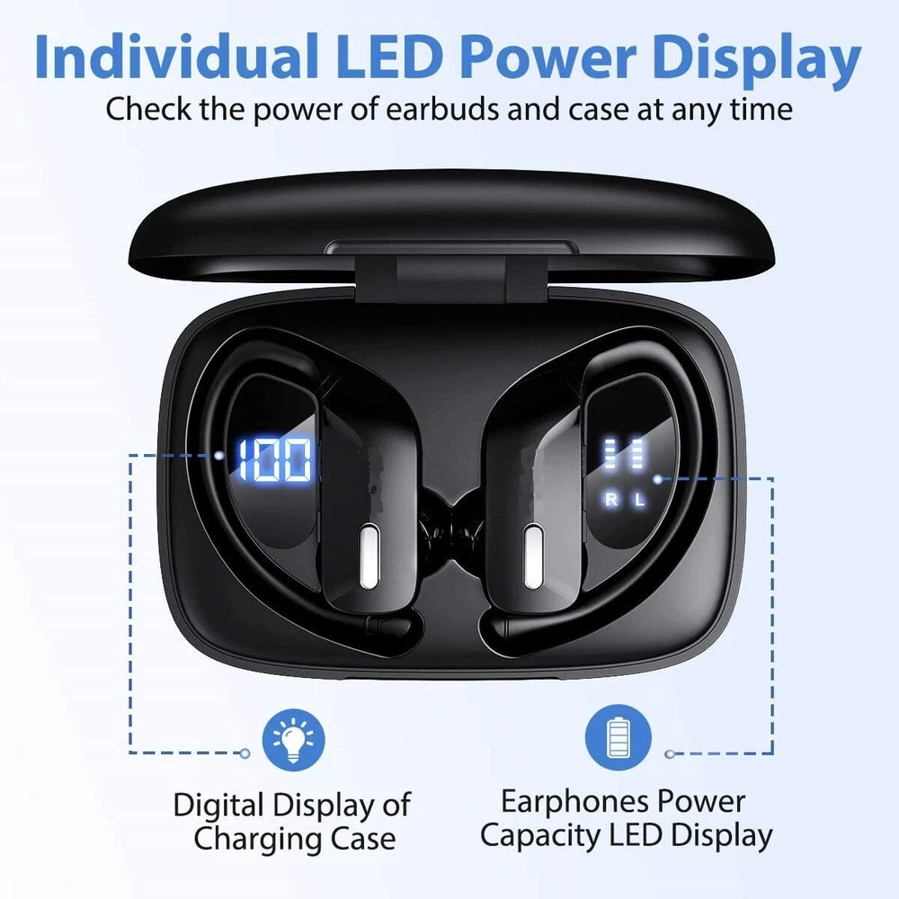 Wireless Bluetooth Earphones Sports Headphones Ear Hook Running Earbuds Headset