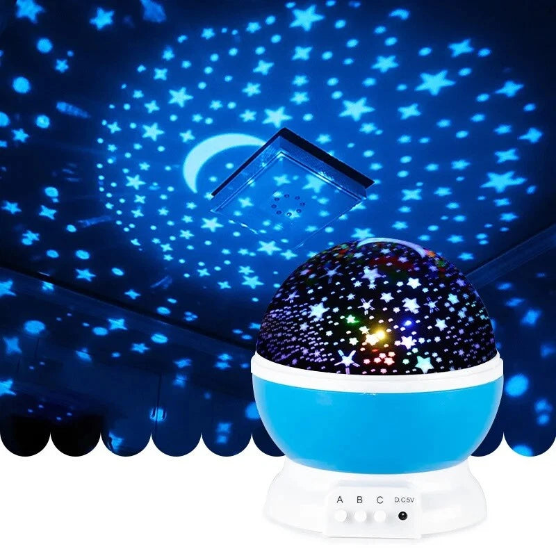 Starry Night Light Projector Star Sky Moon Lamp Kids Bedroom lights Rotating LED