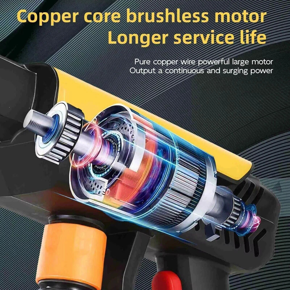 Portable Cordless Car High Pressure Washer Jet Water Wash Cleaner Gun+2 Battery