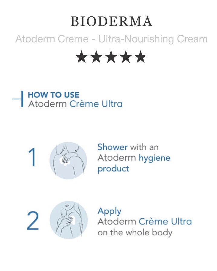 Bioderma Atoderm Ultra-Nourishing Moisturising Cream 500ml-Normal To Dry Skin