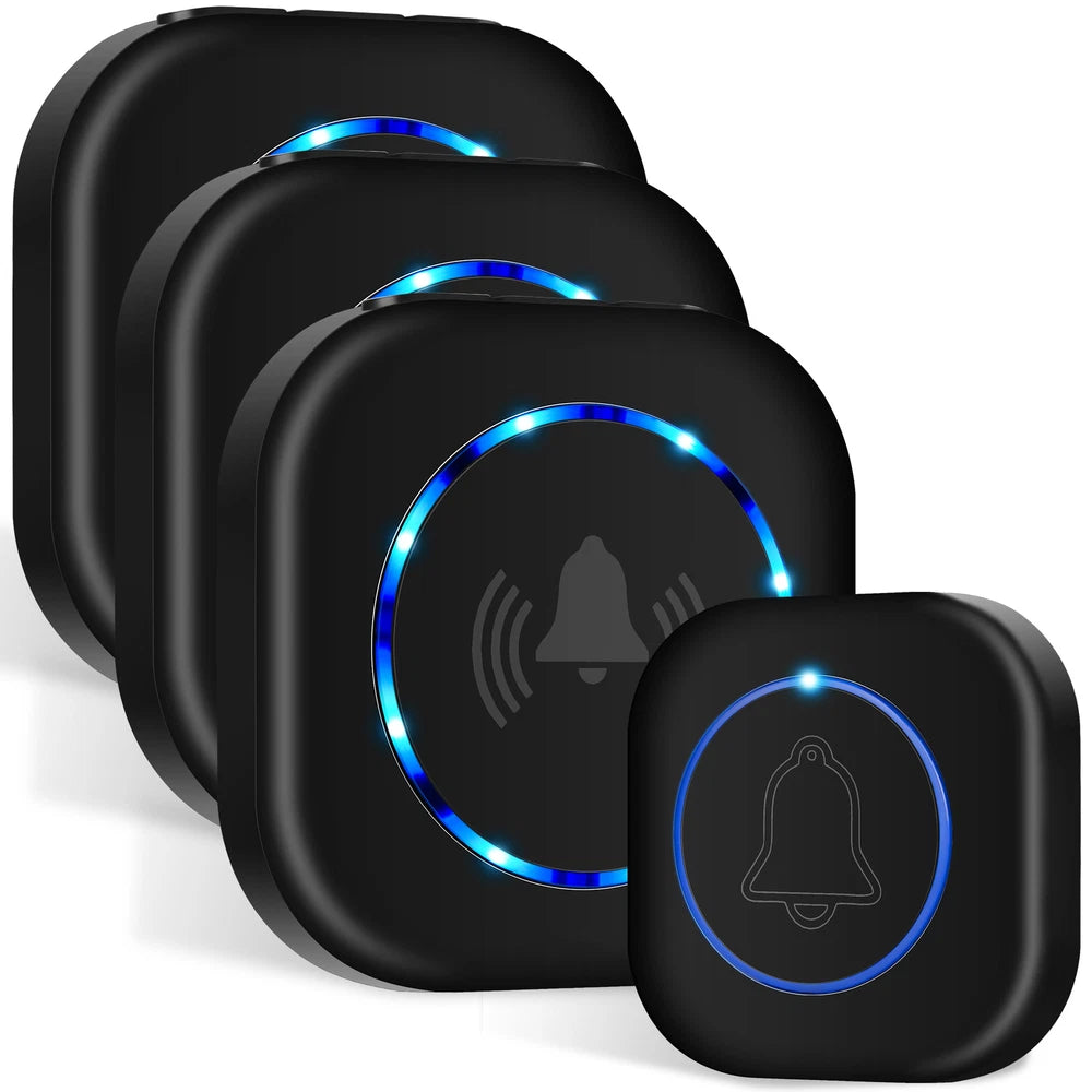 Wireless Door Bells 1000ft Long Range Waterproof Home Cordless Doorbell  Battery