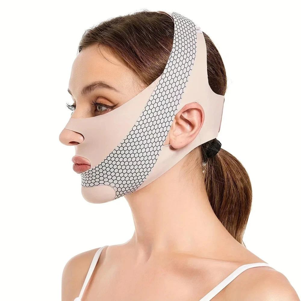 Face Slimming V-Line Lift Mask | Double Chin Reducer | Adjustable Strap Band