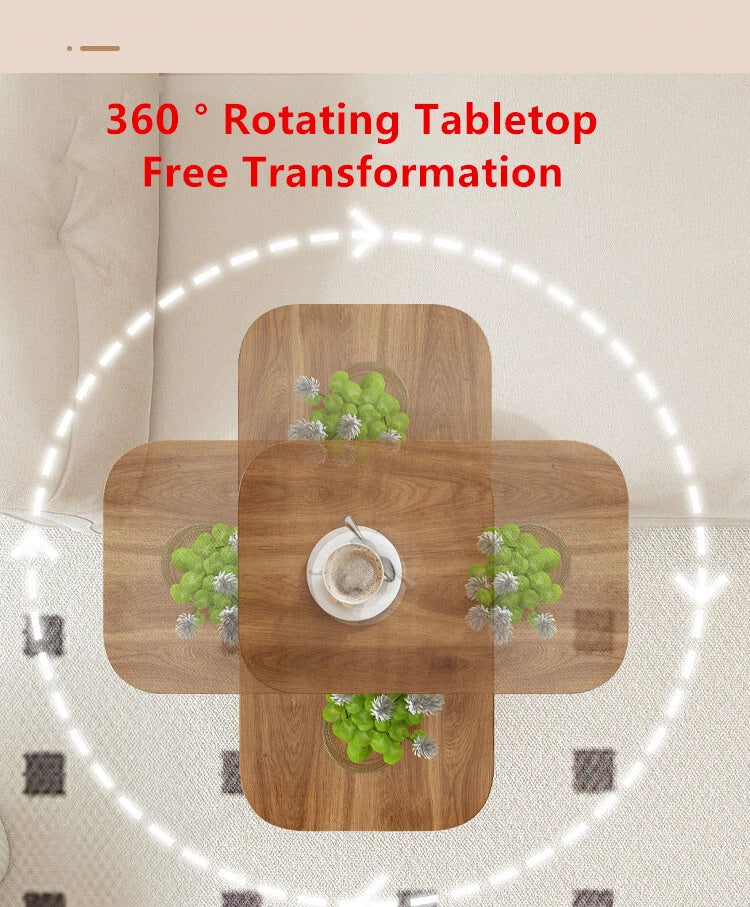 C-Shaped Flip Sofa Side End Table Coffee Laptop Table Living Room Bedroom