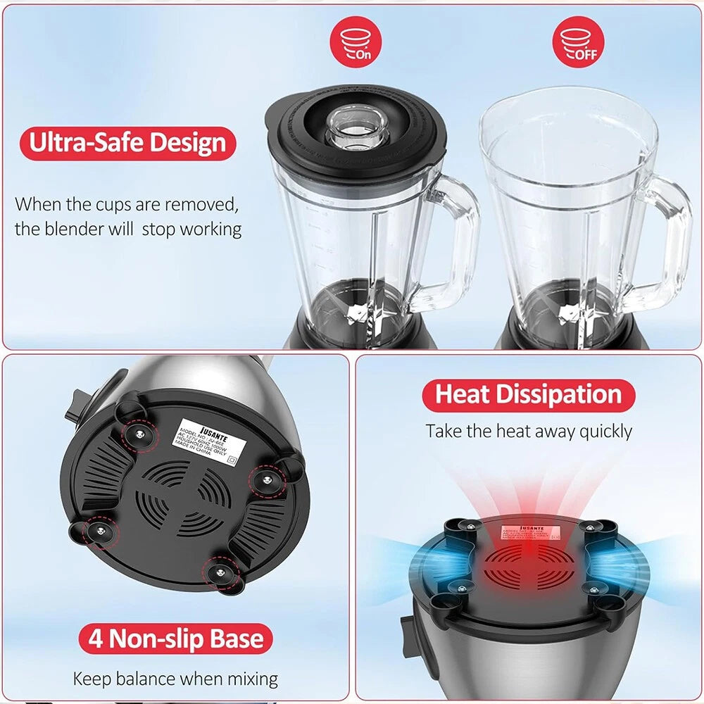 800W Blender Smoothie Maker Ice Crusher Mixer Milk Shake Fruit Juicer Vegetables