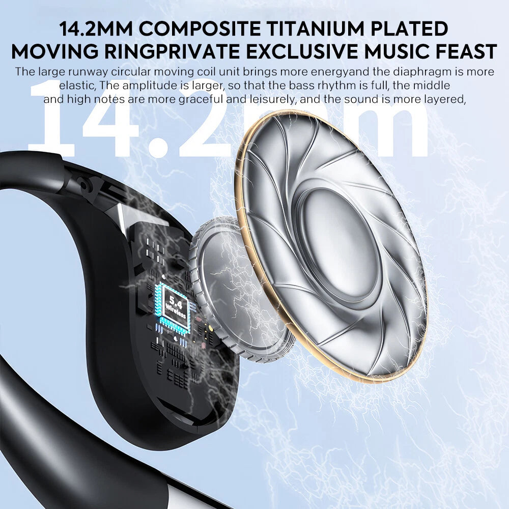 MPOW Wireless Earphones Open Ear Bluetooth 5.4 OWS Headphones Gym Sports Earbuds