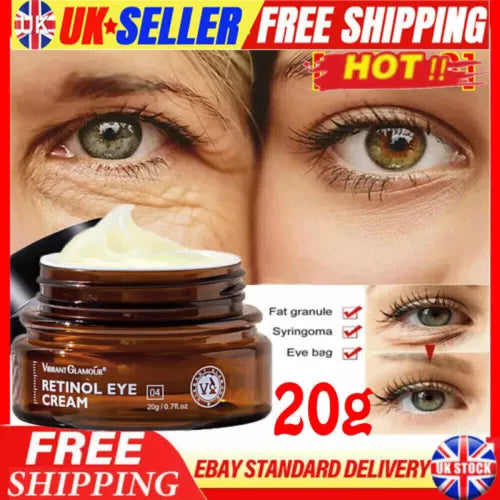 Best 100% Under Eye Cream Retinol, Remove Dark Circles Wrinkles Lines Puffy Eyes