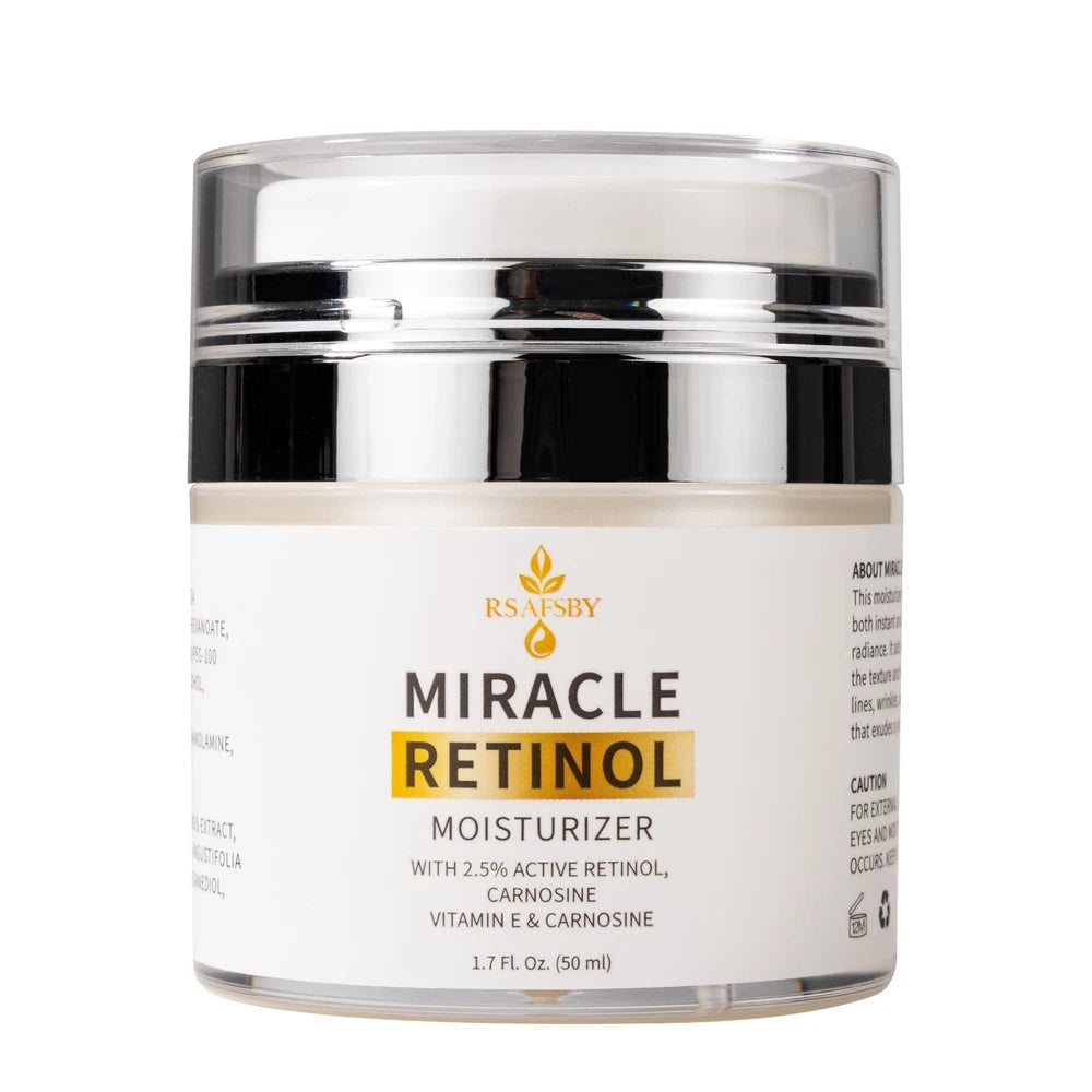 Anti-Aging Cream Miracle Retinol Moisturizer 2.5% Active Retinol Vitamin E 50ml