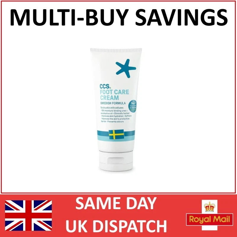 CCS Foot Care Cream All Sizes 10% Urea Based Moisturising.  - Best Prices