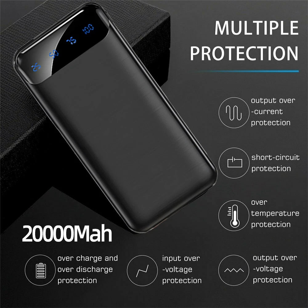 9000000mAh Power Bank Fast Charger Battery Pack Portable 4 USB for Mobile Phone.