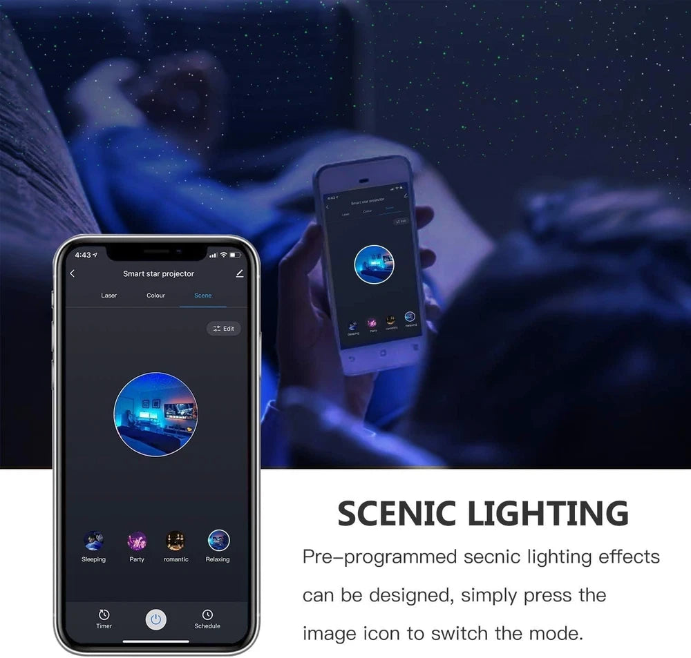 LED Star Projector Light Galaxy Lamp SKy Moon Nebula Night  with Base Remote