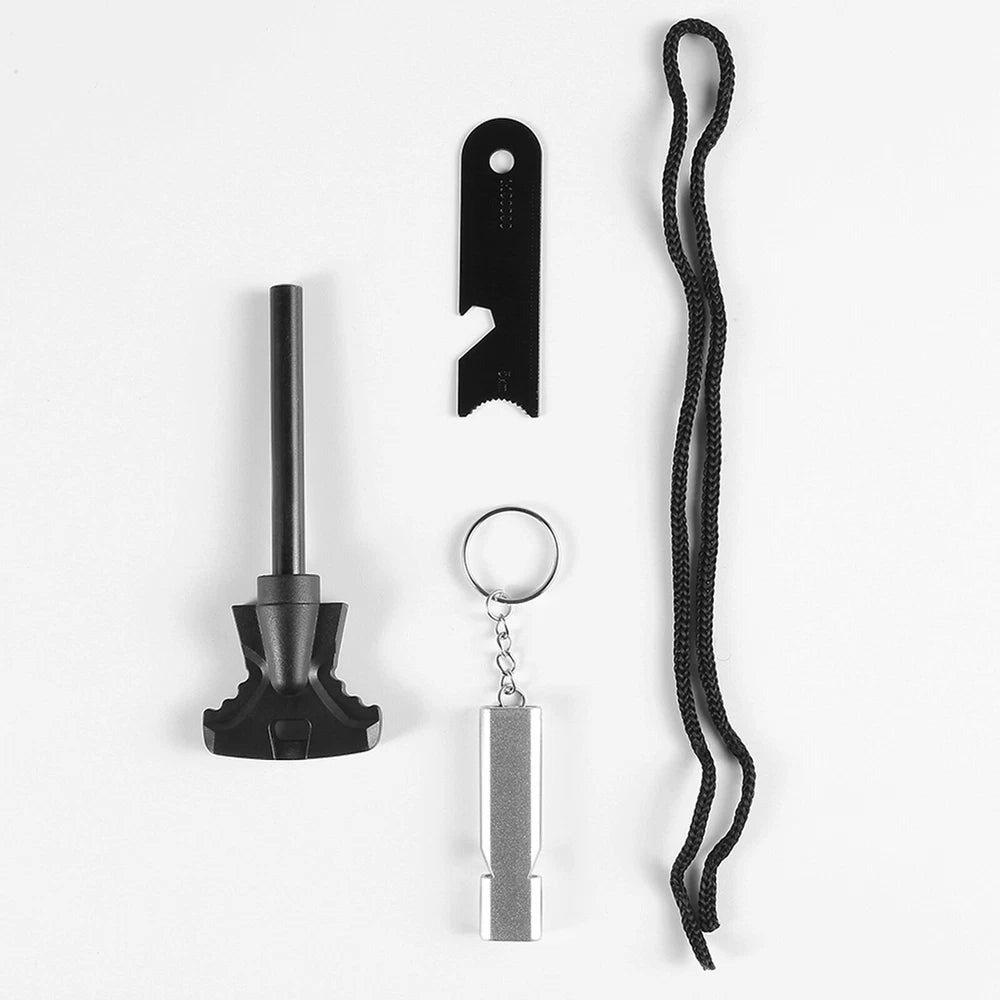 2x Magnesium Fire Starter Stick Firestick Keychain Steel Flint Survival Lighter