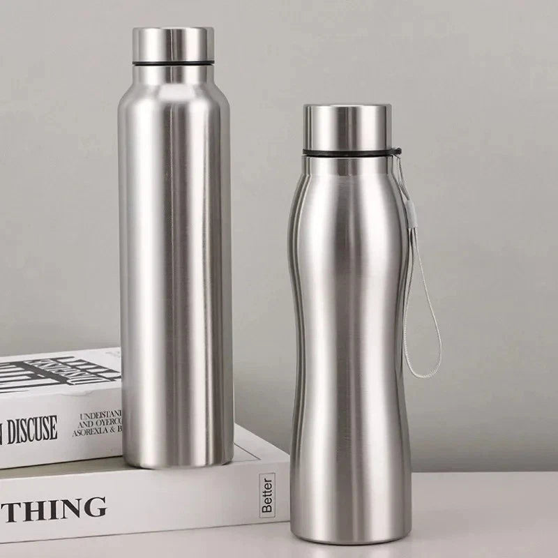 1000ml Stainless Steel Sports Water Bottle Metal Flask Gym Camping Drinkware