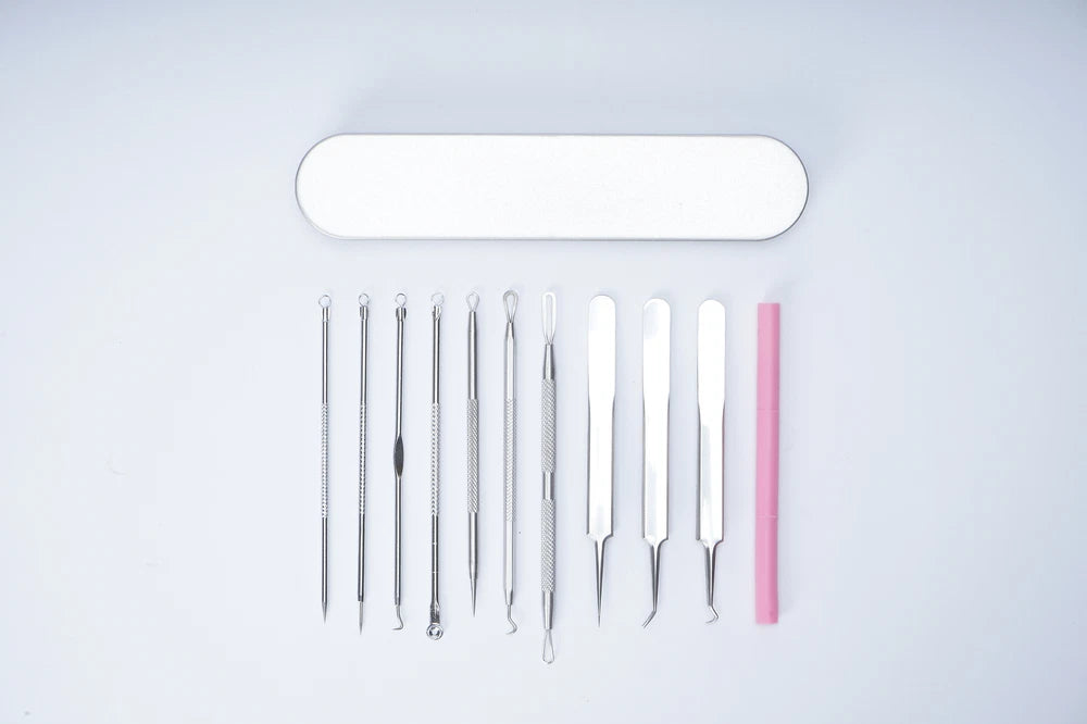 11x Blackhead Remover Tool Kit Spot Acne Pimple Comedone Extractor Comedone Box