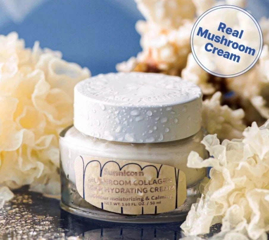 Sunnicorn Mushroom Collagen Deep Hydrating Cream 50ml 100Hr Moisture - FREE SHIP