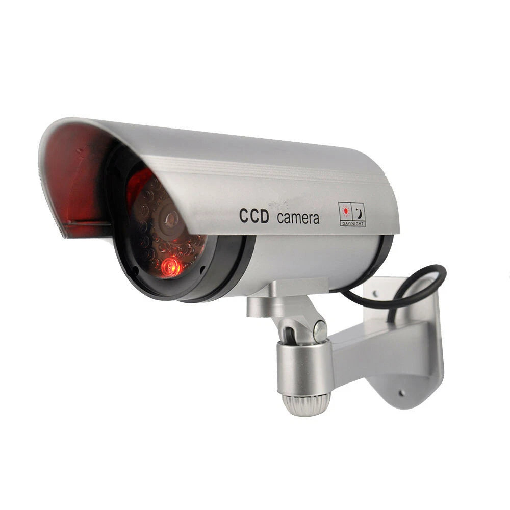 Fake  CCTV Security Camera Flashing LED Indoor Outdoor Surveillance