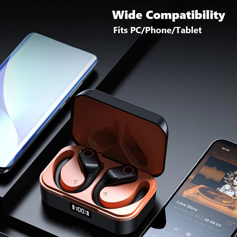 TWS Wireless Bluetooth Earphones Headphones Sports Running Bass Earbuds Ear Hook