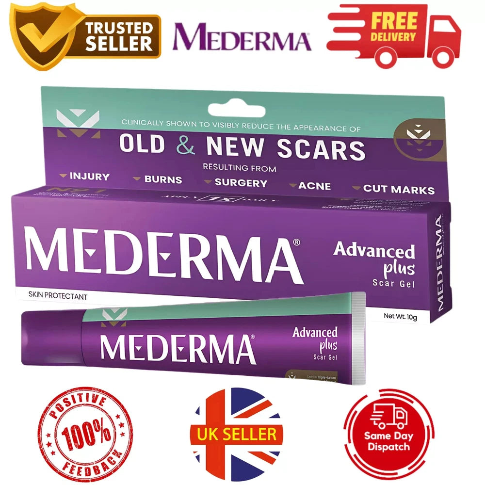 MEDERMA ADVANCED PLUS SCAR GEL 10g FOR SCARS & MARKS | SCAR SPOTS REMOVAL