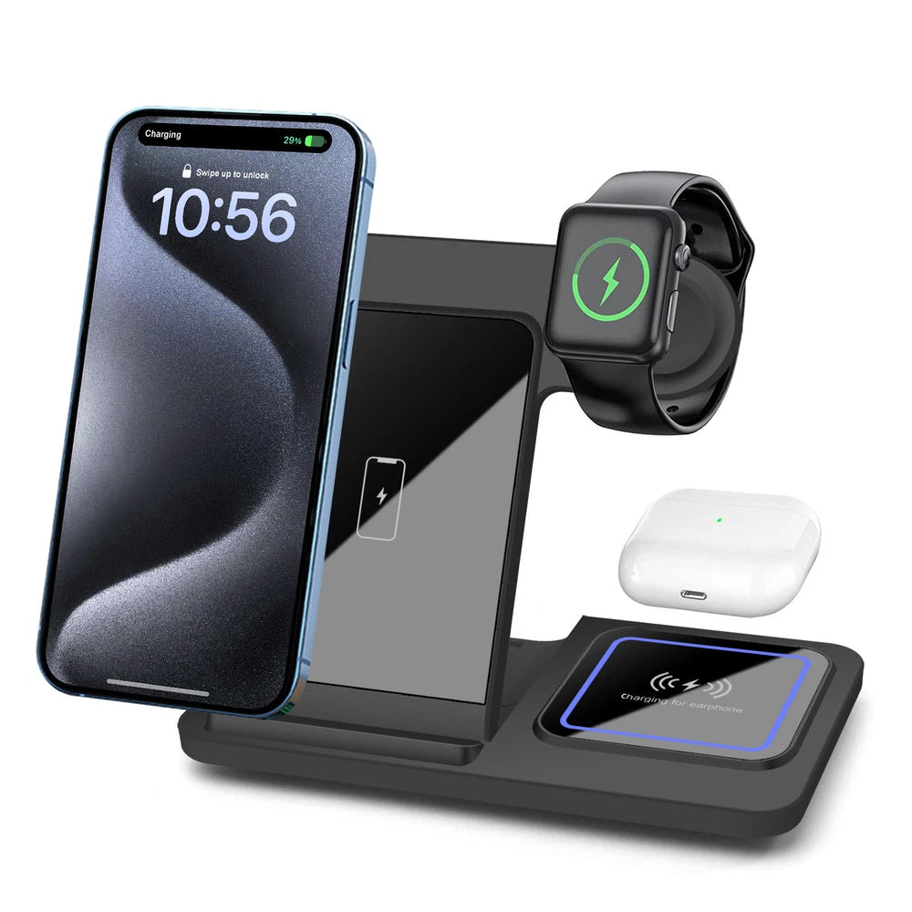 3in1 Wireless Charger Dock Charging Stand For Apple Watch Ultra 9 8 iPhone 16 15