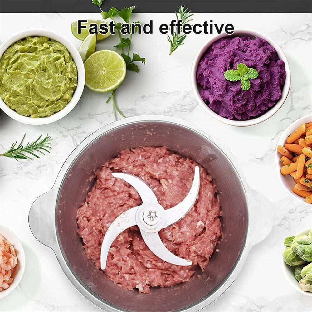 2L Electric Meat Grinder Mincer Mixer Home Blender Mini Food Chopper Processor