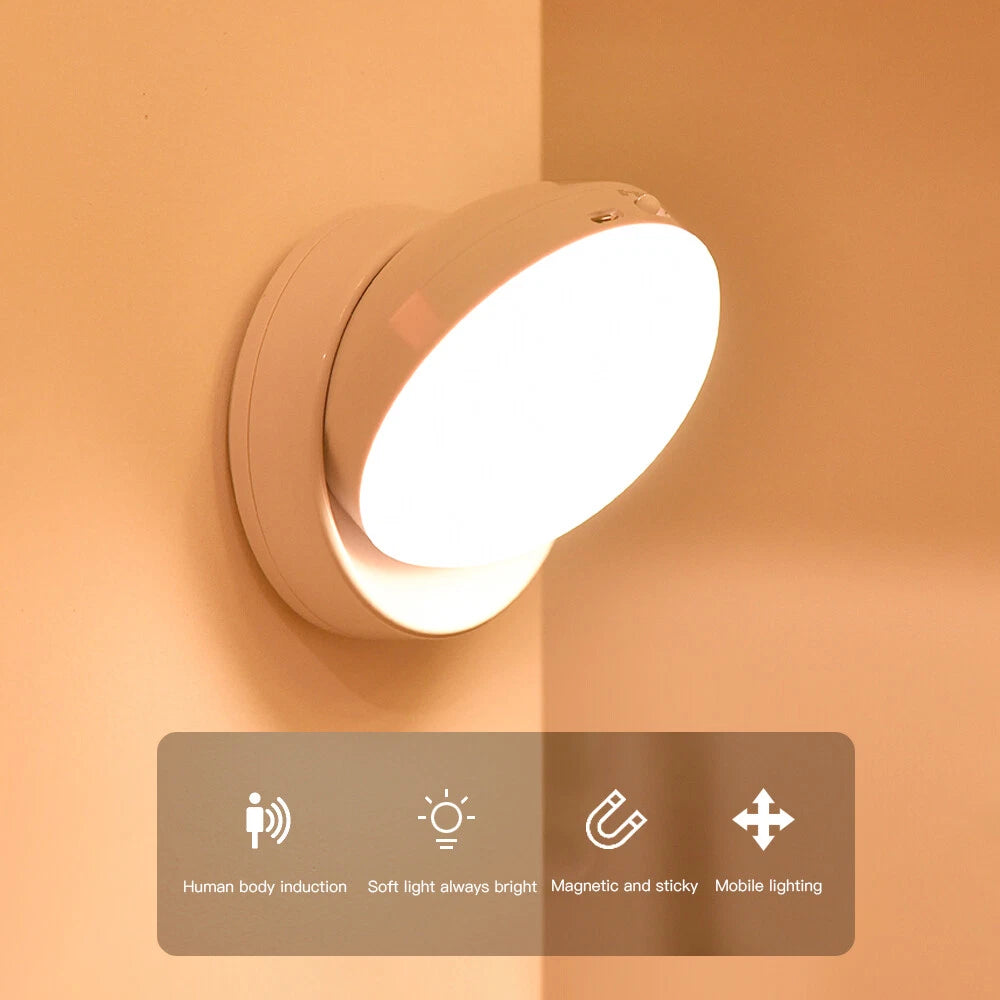 360° Motion Sensor Security LED Light USB Rechargeable Garden Outdoor Night Lamp